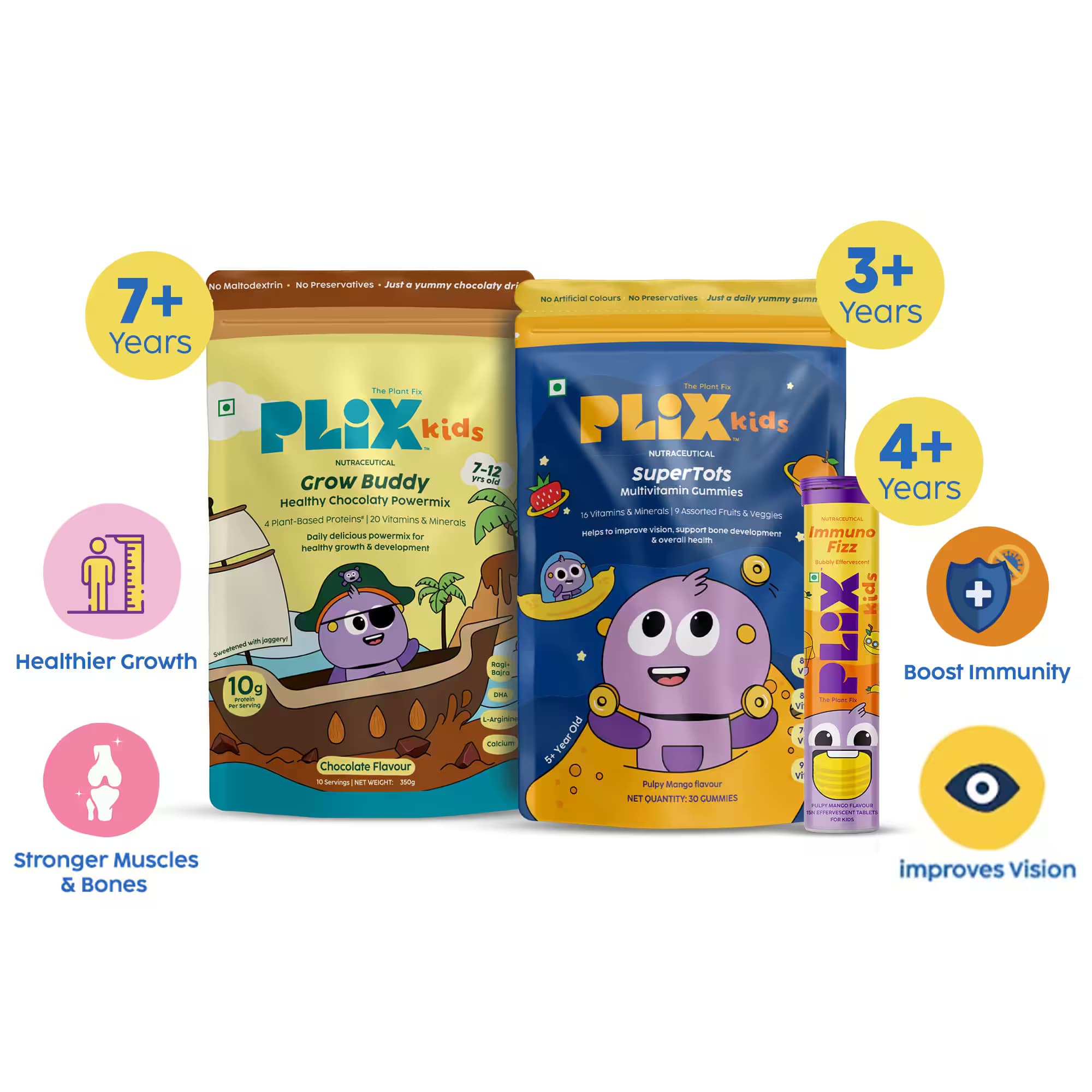 Daily Nutrition Trio for Growing Champs (7-12 years)