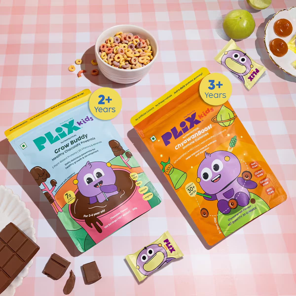 Grow Buddy & ChyawanBoost Gummies Duo